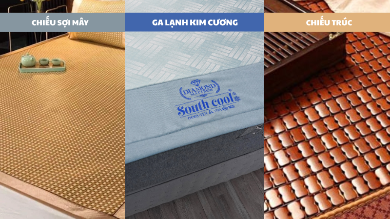 Các mẫu chiếu điều hòa phổ biến 2025: Nên chọn chiếu mây, trúc hay ga lạnh Kim Cương?