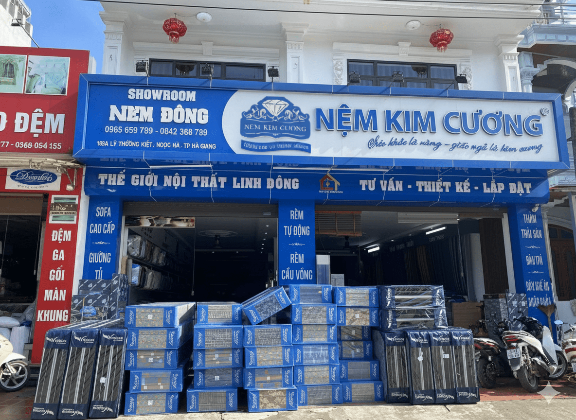 Đại Lý Nệm Kim Cương Chính Hãng Tại Hà Tĩnh Bảo Hành 15 Năm & Giá Niêm Yết