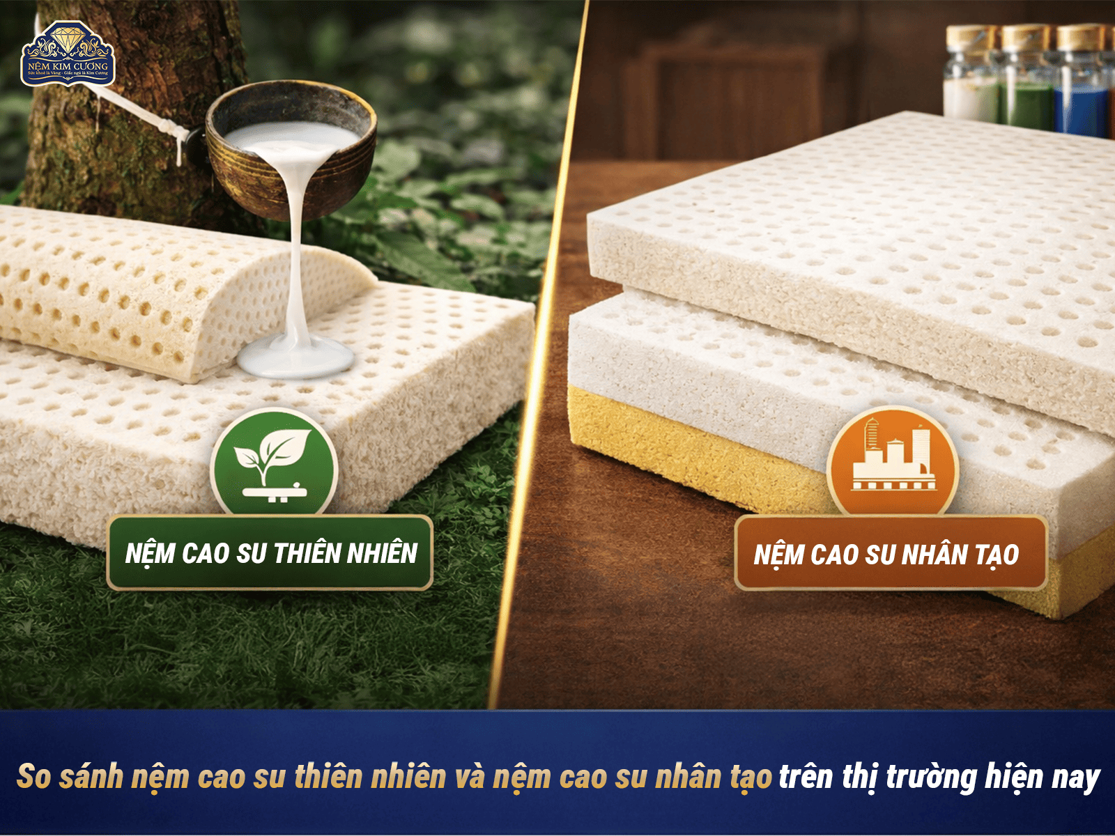 Nệm Cao Su Thiên Nhiên Và Nhân Tạo: Cách Phân Biệt & Nên Chọn Loại Nào Phù Hợp !