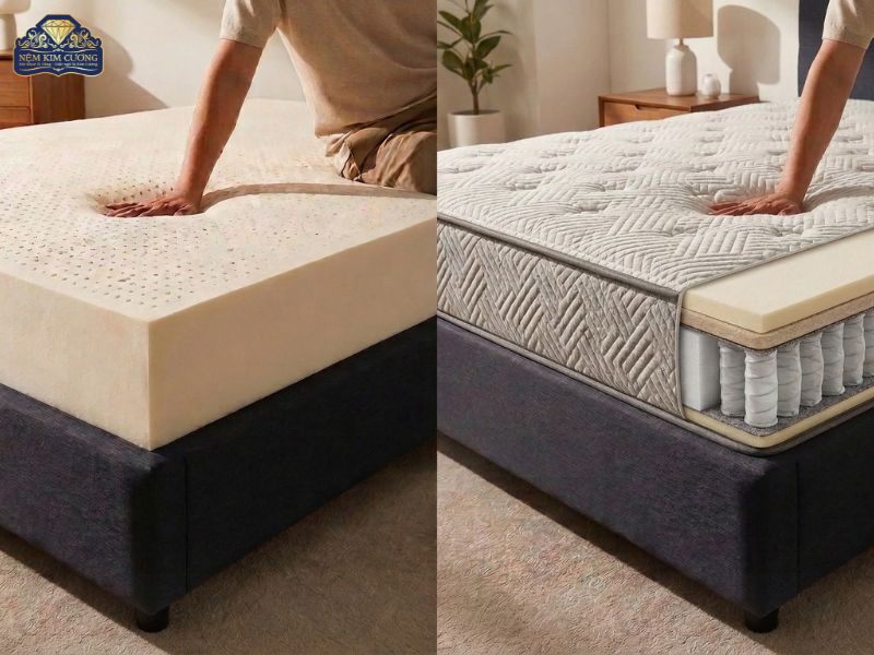 ƯU VÀ NHƯỢC ĐIỂM NỆM CAO SU VÀ NỆM LÒ XO: LỰA CHỌN NÀO CHO GIẤC NGỦ?