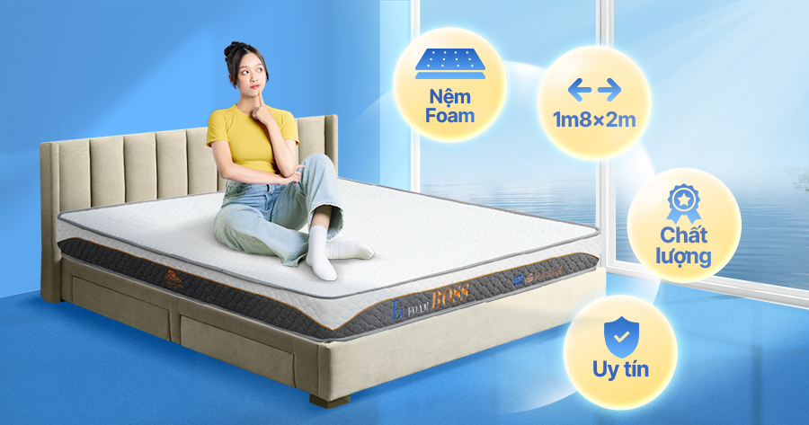 Top 4 nệm Foam 1m8x2m chất lượng uy tín 2025