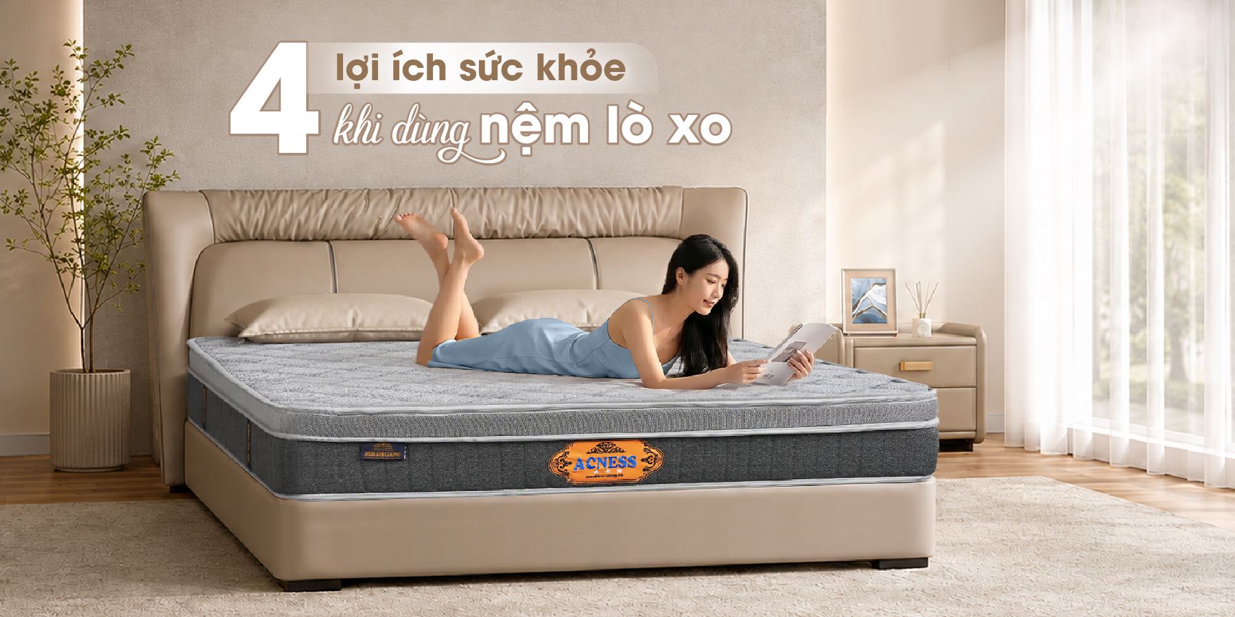 4 lợi ích sức khỏe khi dùng nệm lò xo 